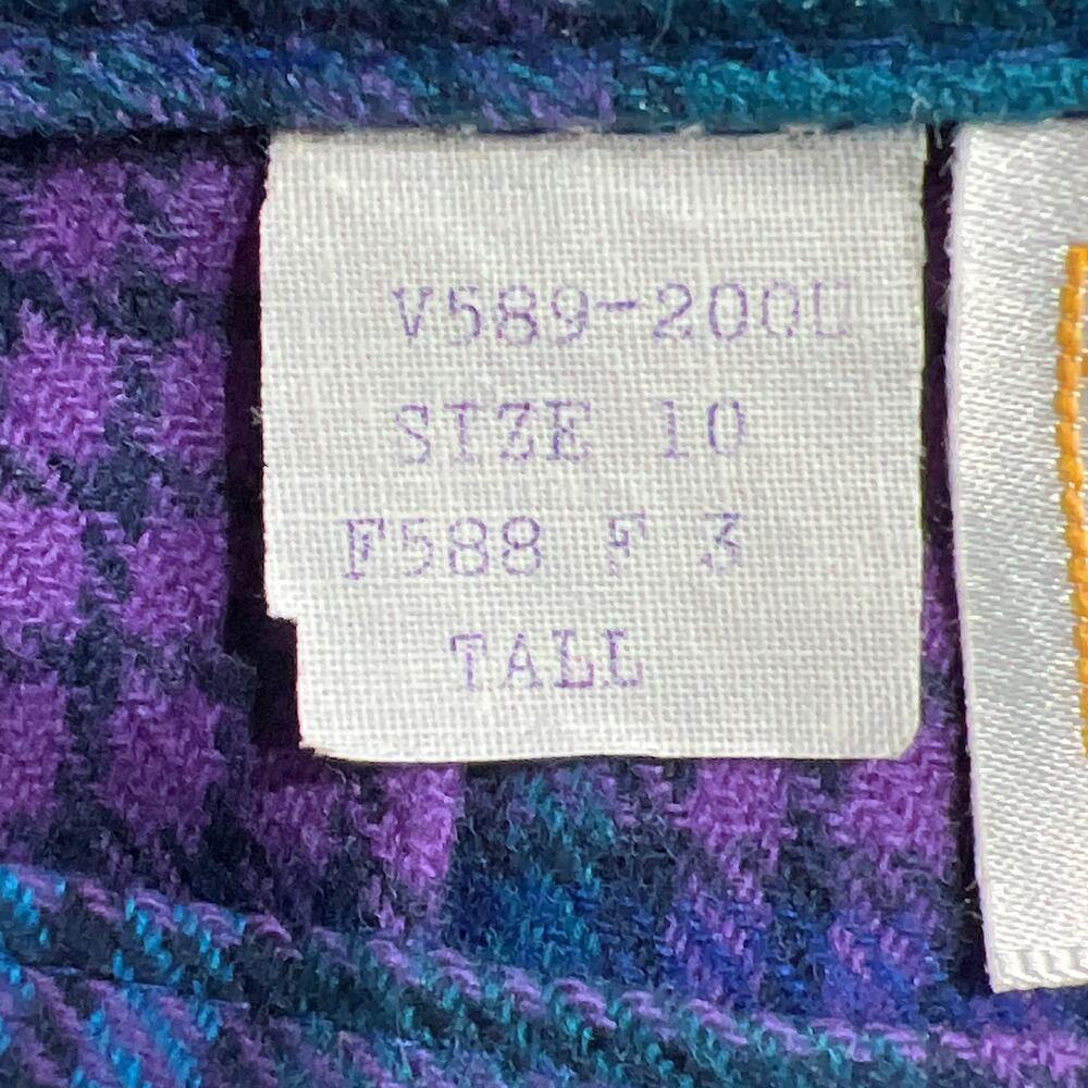 Pendleton 100% Vintage Wool Plaid Skirt Size 10 TALL - Picture 6 of 7
